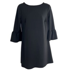 Hot Gal Black Bell Sleeve Mini Shift Dress Size Medium
